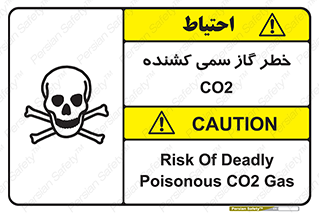 Safety sign: Risk Of Deadly Poisonous CO2 Gas – design 12546