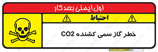 تابلوی ایمنی خطر گاز سمی کشنده CO2 – طرح 12546