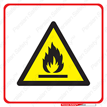 Flammable , Material , ماده , آتش , مشتعل , خطر , هشدار , توجه , 