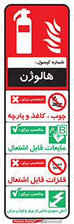 راهنمای , دستورالعمل , استفاده , نحوه , کپسول , سیلندر , خاموش کننده , هالون , هالوژن , فلوژکس , گاز , Extinguisher , 